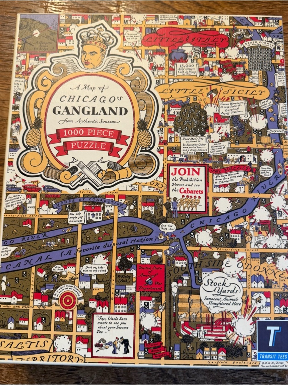 Chicago Gangland 1000-Piece Puzzle - Multicolor